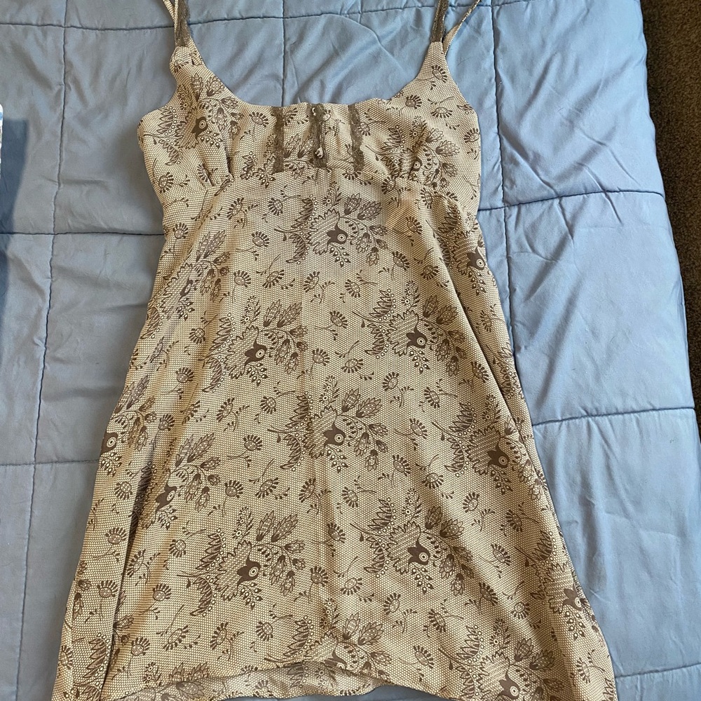 Floral Beige Slip Dress